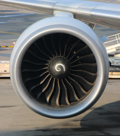 A Boeing 777 engine